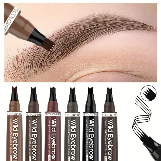 Four-Tip Waterproof Eyebrow Pen