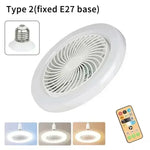 Smart Ceiling Fan with Lighting Base