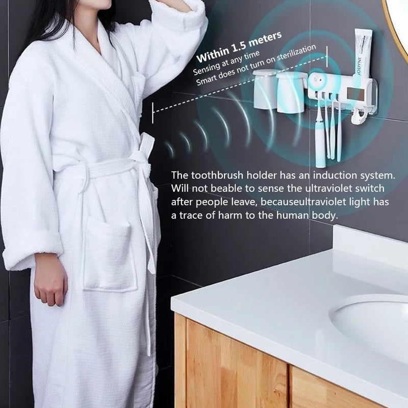 Solar Powered Toothbrush Holder And Dispenser