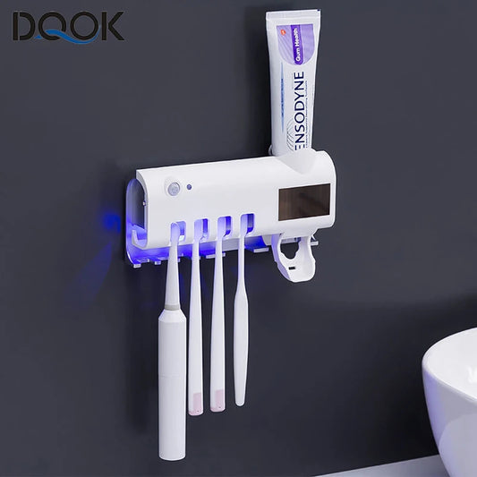 Solar Powered Toothbrush Holder And Dispenser